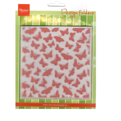 Butterflies Embossing Folder / Folder de Grabado de Mariposas Descontinuado Marianne design