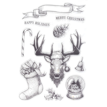 Christmas Treasures Stamps / Sellos de Tesoros Navideños Descontinuado BoBunny