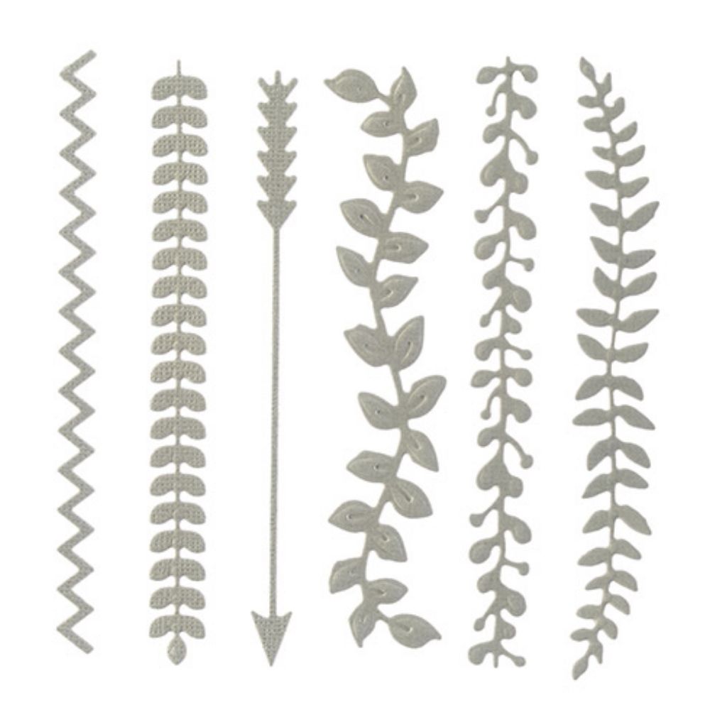 Greenery & Line Borders Dies / Suajes de Follaje y Bordes Dados de Corte / Suajes / Troqueles Darice