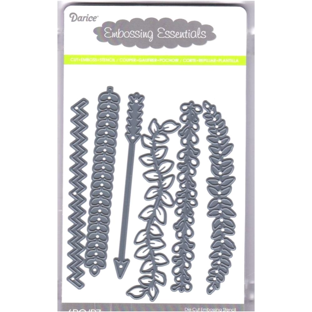 Greenery & Line Borders Dies / Suajes de Follaje y Bordes Dados de Corte / Suajes / Troqueles Darice