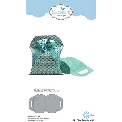 Pillow Box With Handle Die / Suaje de Caja Almohada con Agarradero Descontinuado Elizabeth Craft Designs