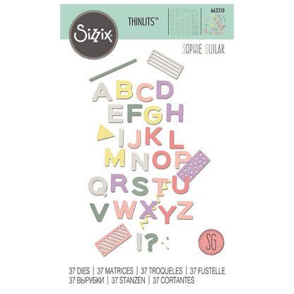 Thinlits Pop Art Uppercase Dies / Suaje Alfabeto en Mayúsculas Descontinuado Sizzix