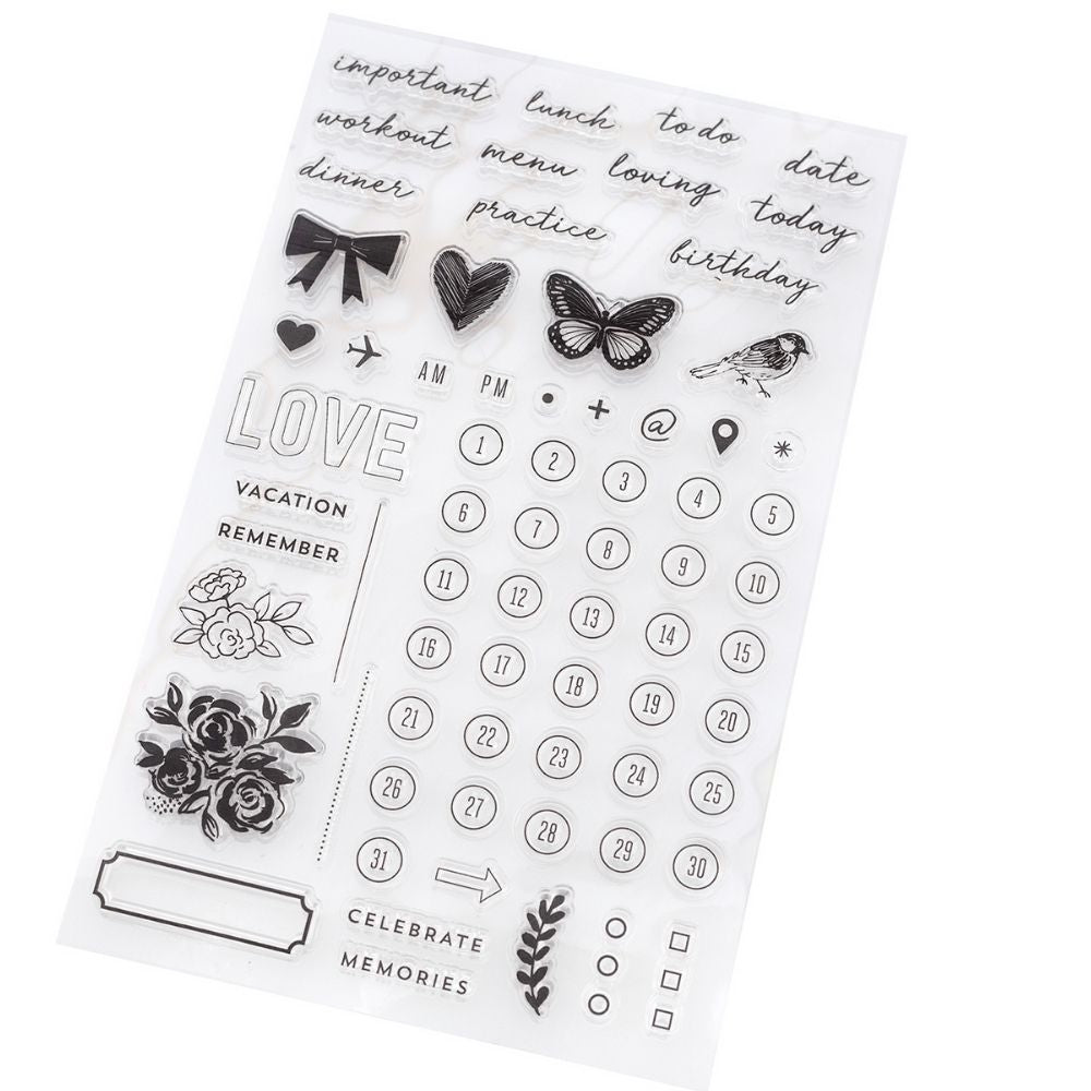 Day-To-Day Planner Clear Stamp Set / Sellos para Agendas Sellos Maggie Holmes