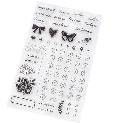 Day-To-Day Planner Clear Stamp Set / Sellos para Agendas Sellos Maggie Holmes