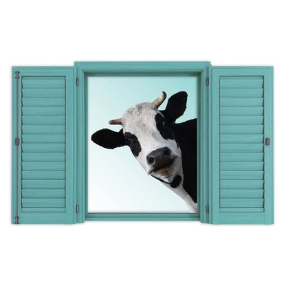 Joy Riders Cow Window Cling / Cling Adherible para Ventanas Vaca Descontinuado JustRite