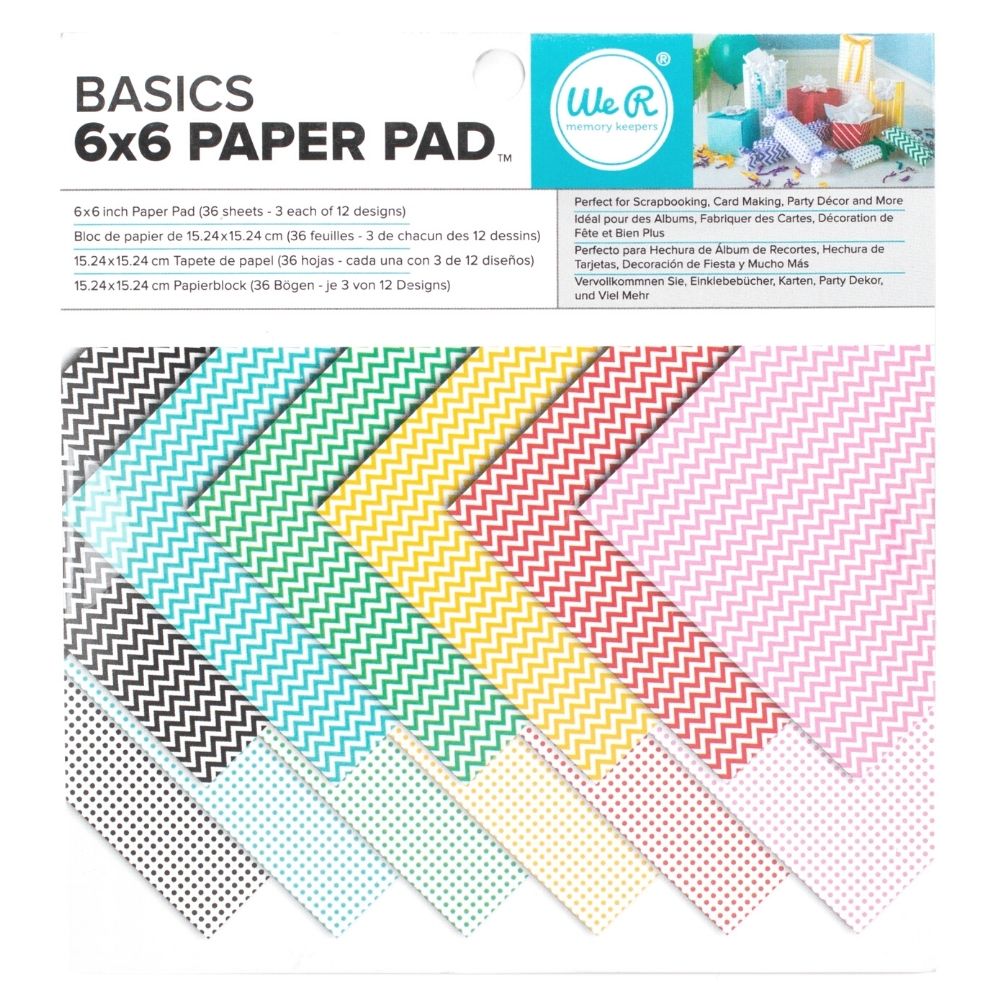Basics Double-Sided Paper Pad / Papel Doble Cara Básicos 6x6 Descontinuado We R Memory Keepers