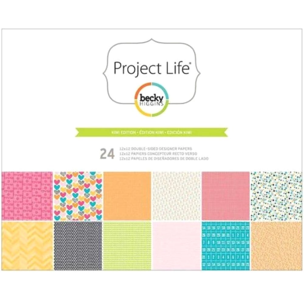 Blush Double-Sided Paper Pack / Block de Papel Doble Cara 12x12 Papel Project Life