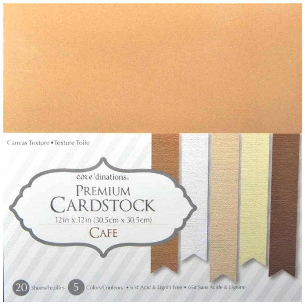 Cafe Assortment Sheets / Cartulina Color Cafe 20 Hojas Descontinuado Core&