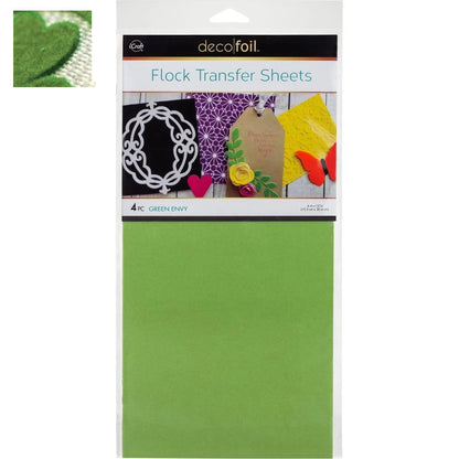 Flock Transfer Sheets Green Envy / Papel Transfer de Terciopelo Verde DESCONTINUADO iCraft