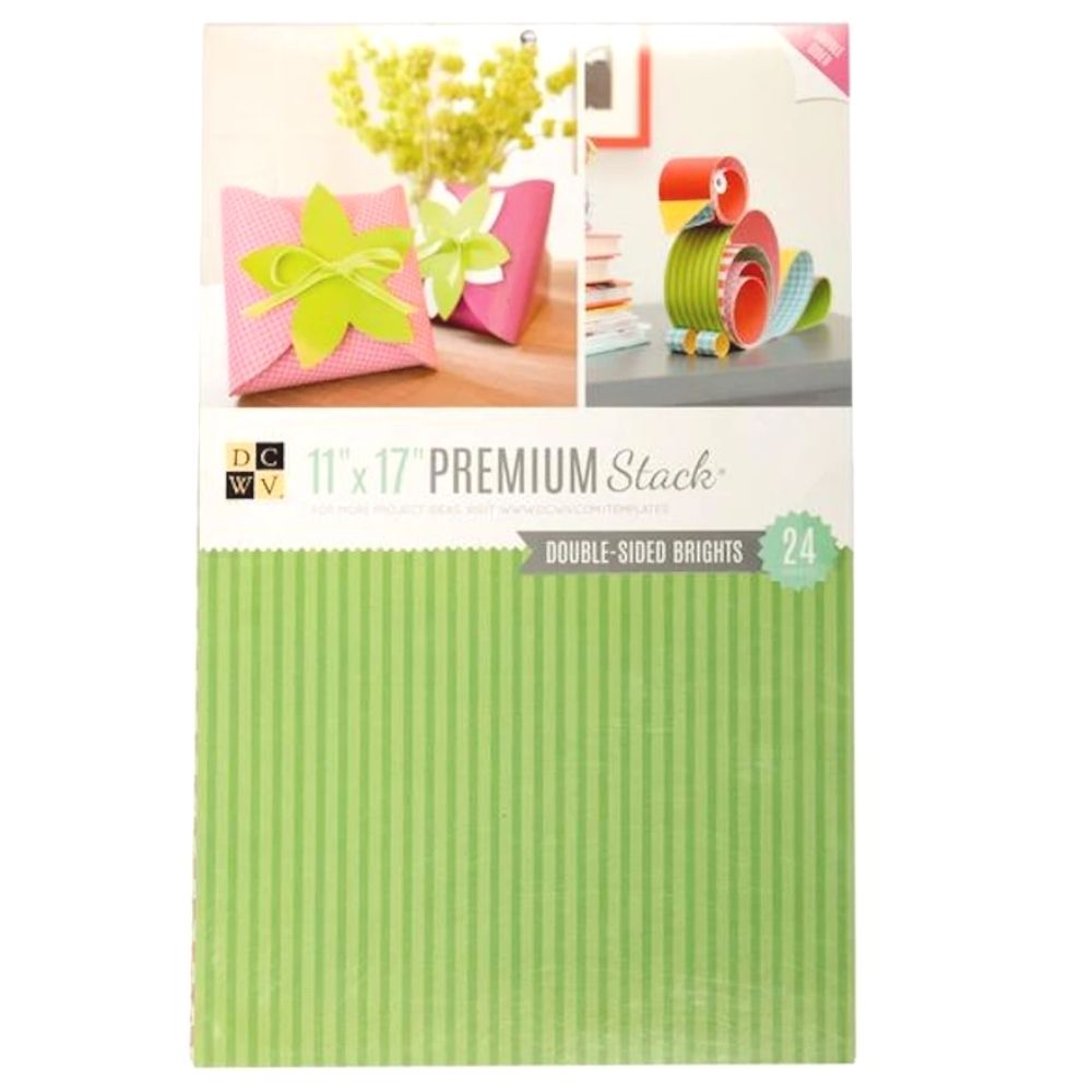 Block Premium Stack Paper Double-Sided Brights / Block de Cartulina con Diseños Brillantes Descontinuado DCWV