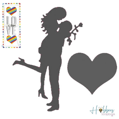 Couple &amp; Heart Die / Suaje Pareja y Corazón Descontinuado Dress My Craft