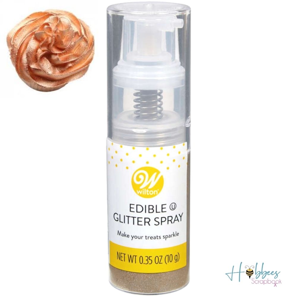 Edible Glitter Spray Rose Gold / Glitter con Atomizador Comestible Oro Rosa Descontinuado Wilton