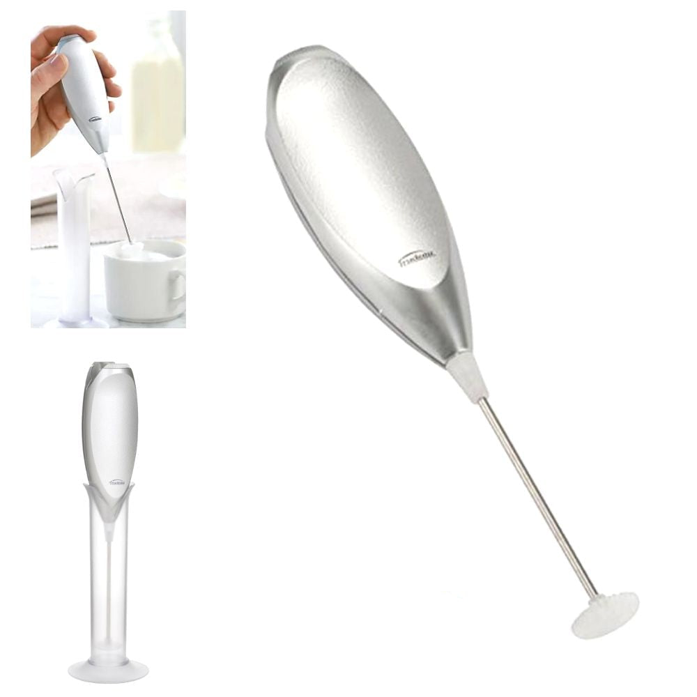 Milk Frother W Stand White / Espumador de Leche con Base Coffee Time Trudeau