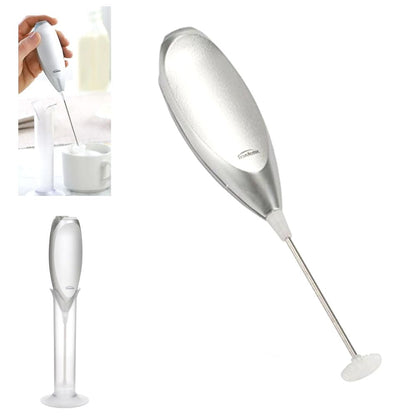 Milk Frother W Stand White / Espumador de Leche con Base Coffee Time Trudeau