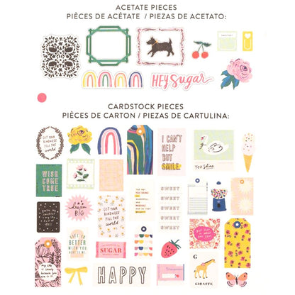Sweet Story Ephemera Die-Cuts / Recortes Dulce Historia Descontinuado Crate Paper
