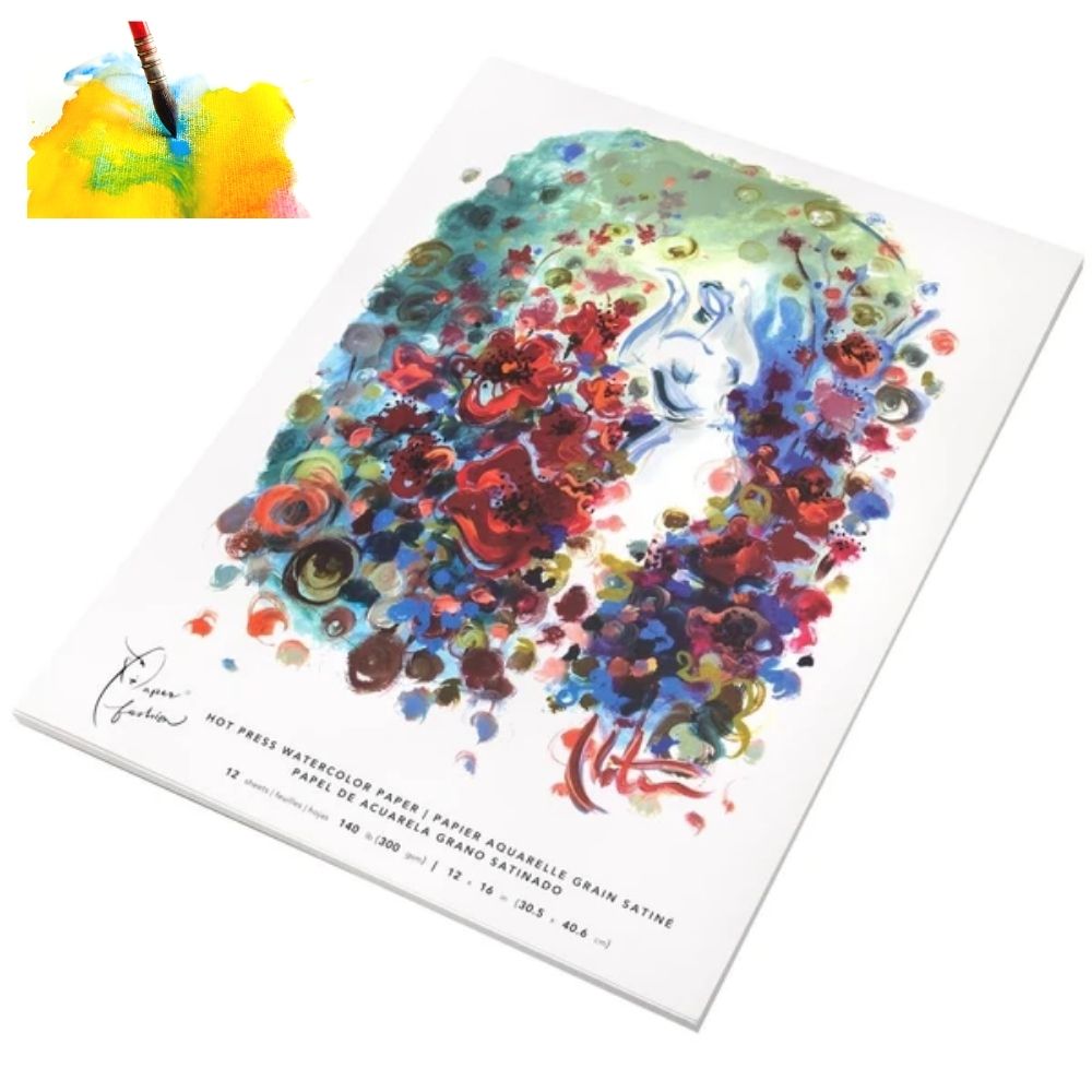 Paper Fashion Hot Press Watercolor Paper / Paquete de Papel Para Acuarela Papel para Arte American Crafts