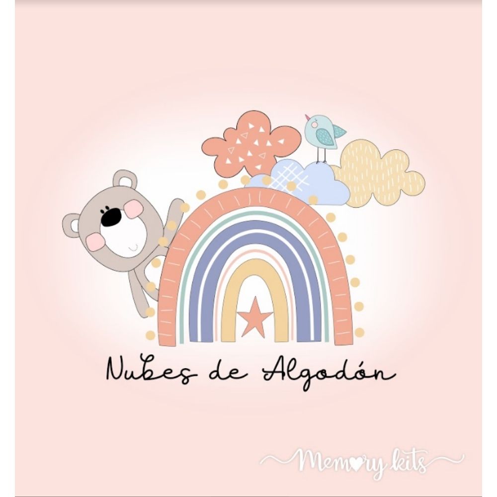Kit de Papel Cartulina Nubes de Algodón Niños Descontinuado Memory Kits