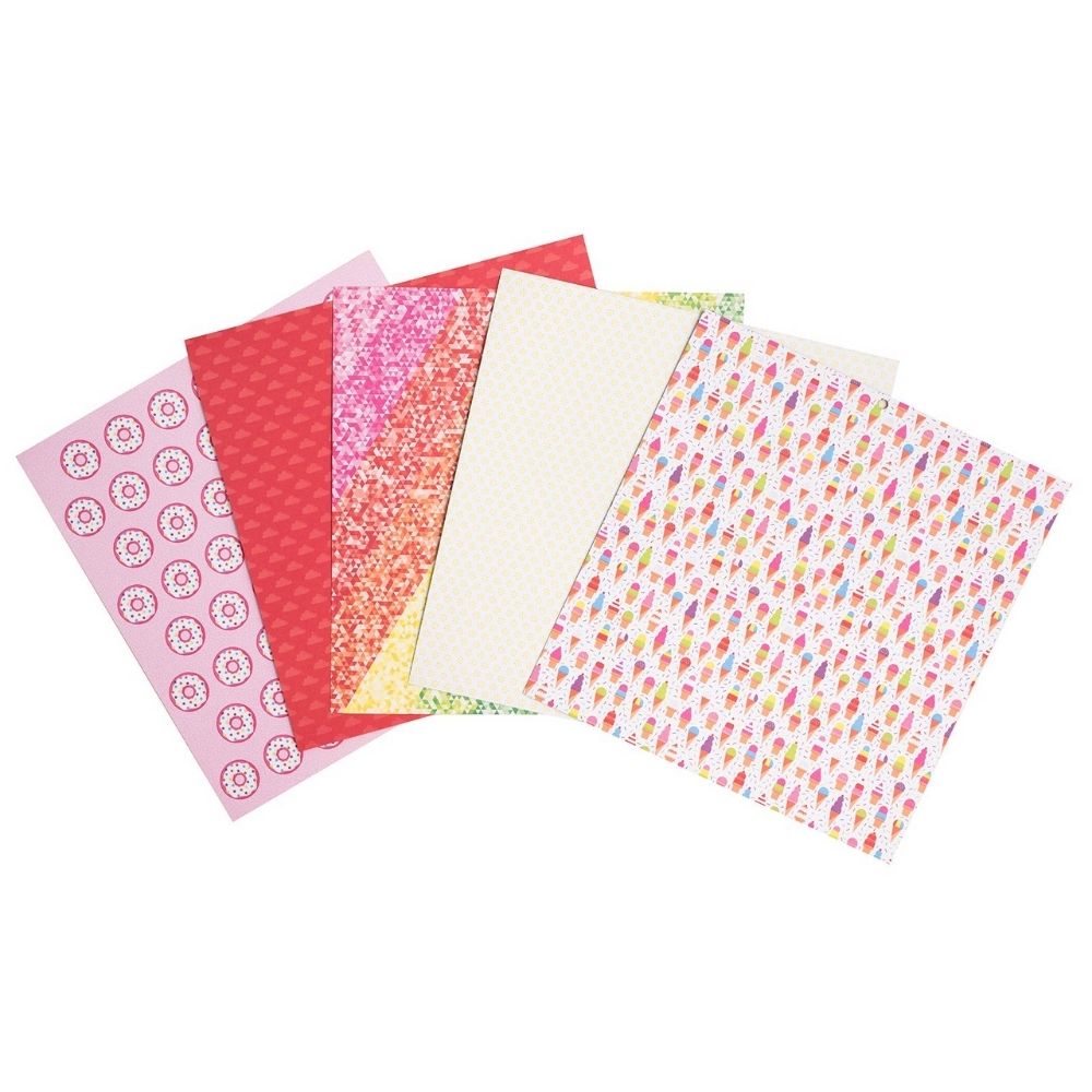 Rainbow Splash Foil Paper 12" / Block de Papel Doble Cara Arcoirirs Papel DCWV