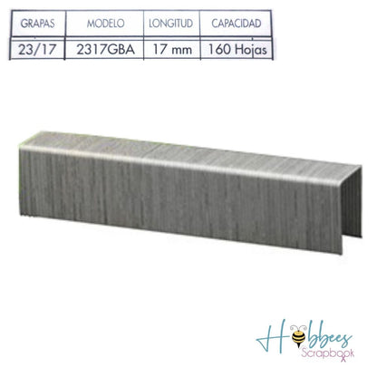 Grapas Para Engrapadora Uso Rudo 17 mm  Barrilito