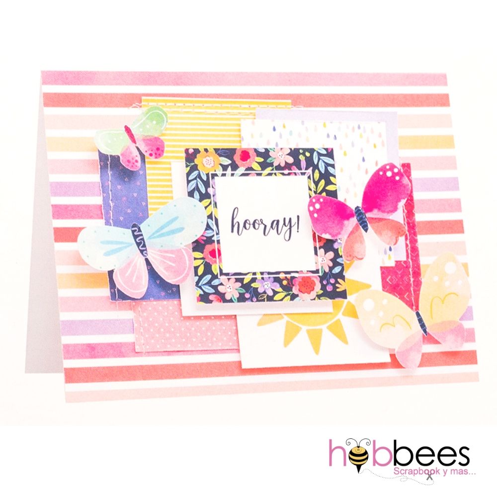 Bloom Street Dimensional Butterflies Stickers / Estampas De Mariposas Dimensionales Descontinuado Pink Paislee