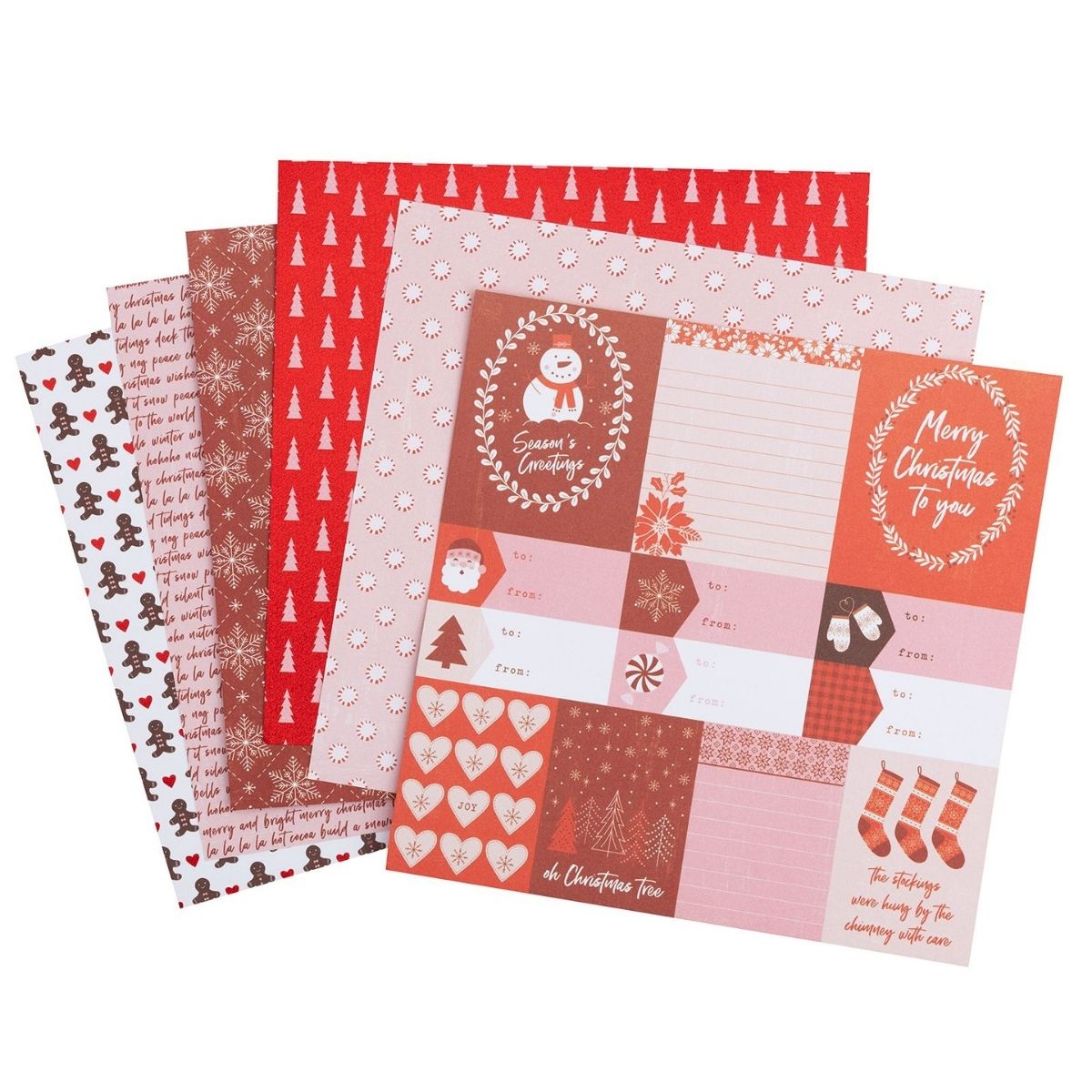Frosted Peppermint 6" Cardstock / Block de Cartulina Navidad Descontinuado DCWV