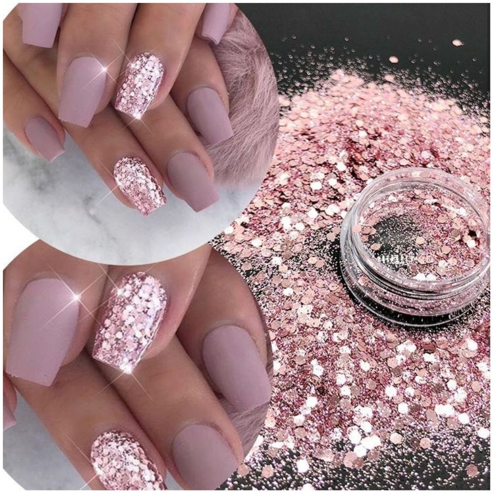 Super Chunky Glitter Rose Gold / Brillantina Gruesa Oro Rosa Descontinuado Darice