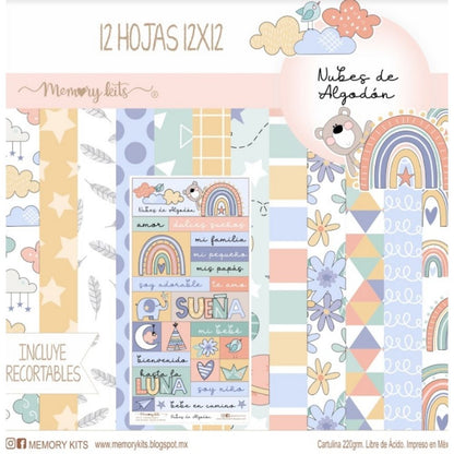 Kit de Papel Cartulina Nubes de Algodón Niños Descontinuado Memory Kits