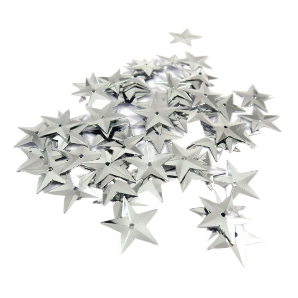 Star Sequins Silver / Lentejuelas de Estrellas Plateadas Descontinuado Darice