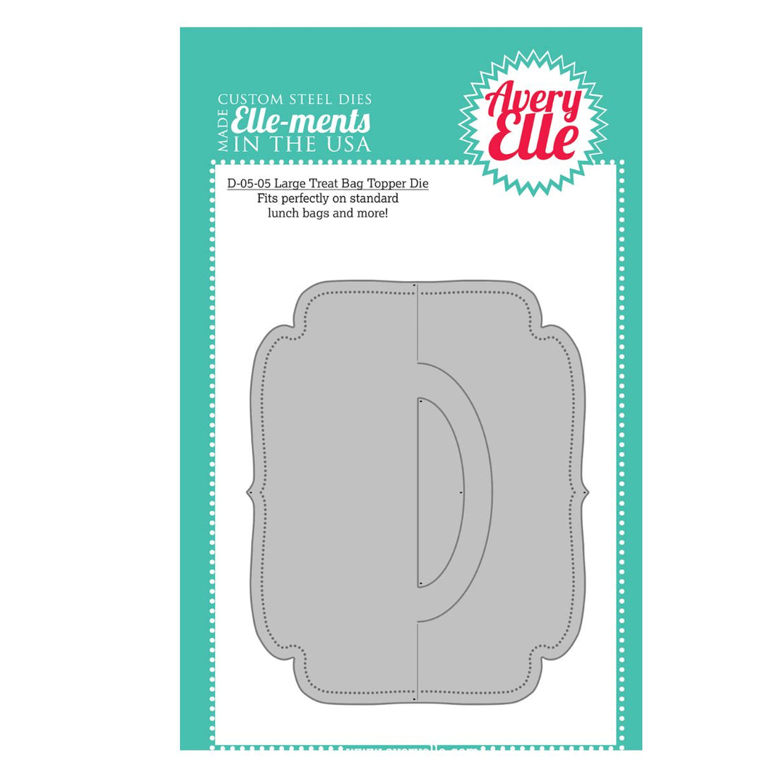 Large Treat Topper die / Suaje de corte para decorar Bolsas Grande Dados de Corte / Suajes / Troqueles Avery Elle