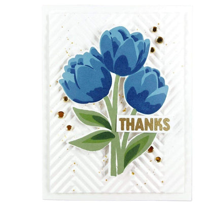 Twill Herringbone Embossing Folder Plus / Folder de Grabado Plus de Líneas Diagonales Dados de Corte / Suajes / Troqueles Craftwell