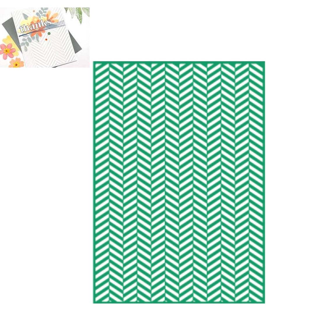 Twill Herringbone Embossing Folder Plus / Folder de Grabado Plus de LÃneas Diagonales Dados de Corte / Suajes / Troqueles Craftwell