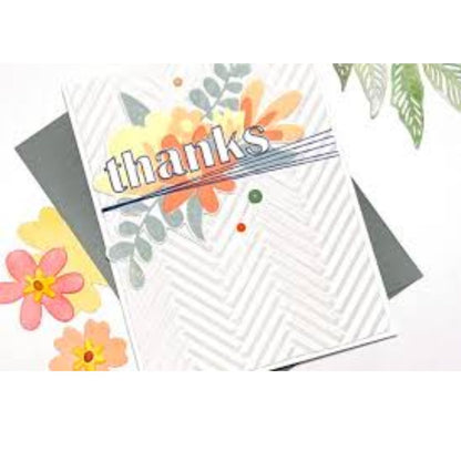 Twill Herringbone Embossing Folder Plus / Folder de Grabado Plus de Líneas Diagonales Dados de Corte / Suajes / Troqueles Craftwell