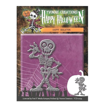 Happy Skeleton Die / Suaje de Corte Esqueleto Feliz Descontinuado Yvonne Creations
