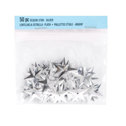 Star Sequins Silver / Lentejuelas de Estrellas Plateadas Descontinuado Darice