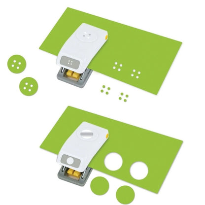 Mini Punches Set Button and Holes / 2 Mini Perfordoras para Hacer Botones Descontinuado Ek Success
