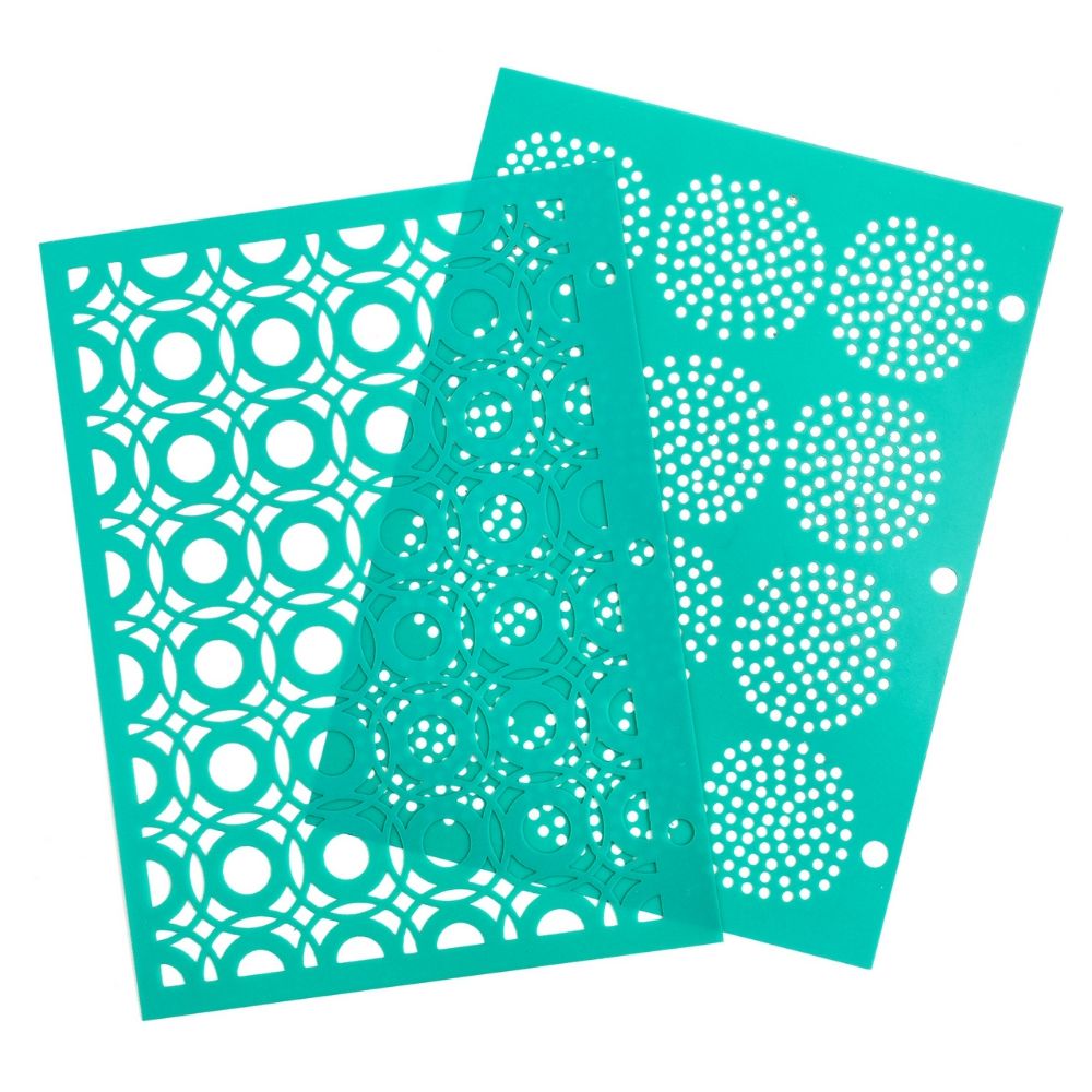 Kaleidoscope Mixed Media Stencils / 3 Estenciles Caleidoscopio Descontinuado Vicki Boutin