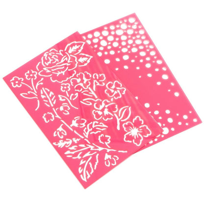 Pink Stencils / 4 Estenciles  American Crafts