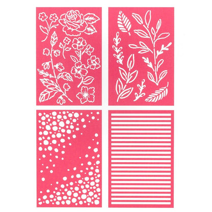 Pink Stencils / 4 Estenciles  American Crafts