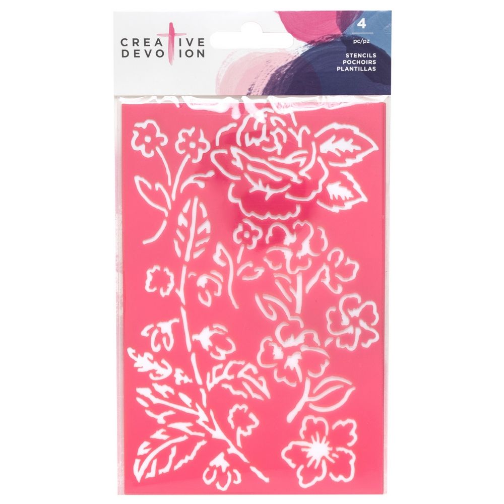 Pink Stencils / 4 Estenciles  American Crafts