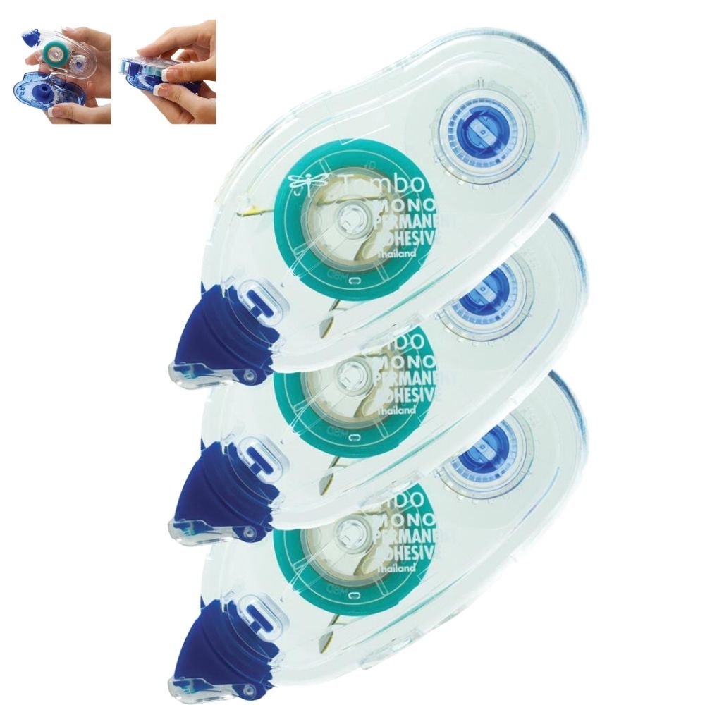 Permanent Adhesive 3 Refills / Adhesivo Permanente 3 Repuestos Adhesivos / Pegamentos Tombow