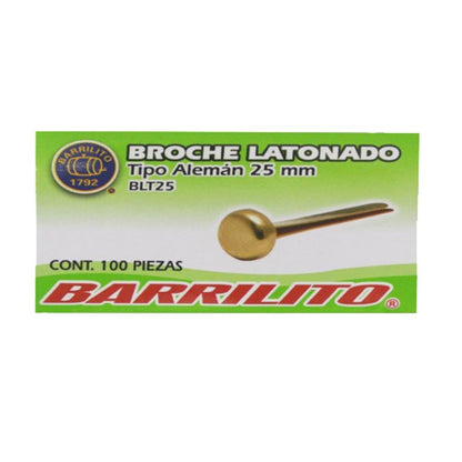 Brads Latonados Tipo Alemán 25 mm Descontinuado Barrilito
