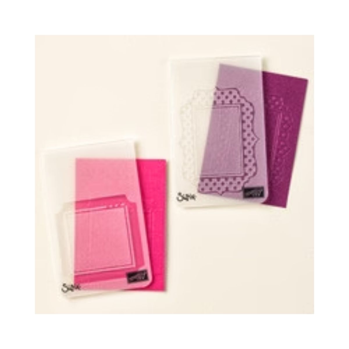 Fun Frames Embossing Folders / 2 Folders de Grabado de Marcos Decorados Folders de Grabado Stampin Up!