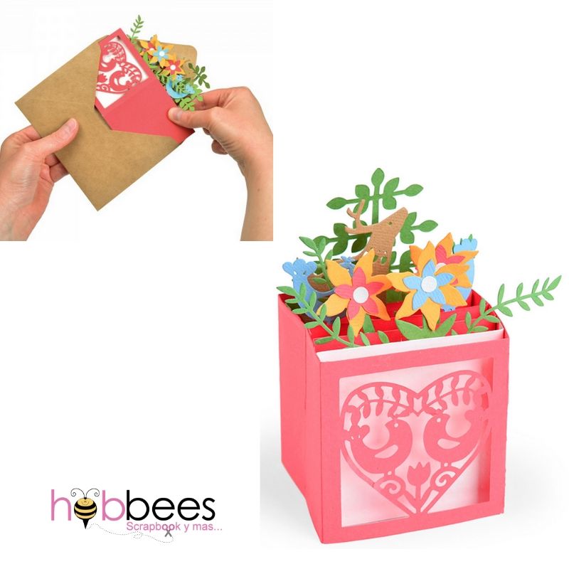Thinlits Card In A Box ChristmasDie / Suaje Tarjeta Cajiita Descontinuado Sizzix