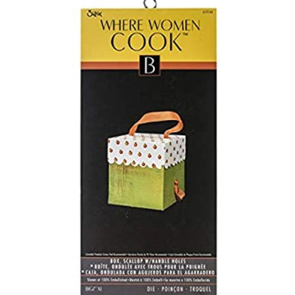 Bigz Scallop Box with Handles Die / Suaje de Cajita con Ondas Descontinuado Sizzix