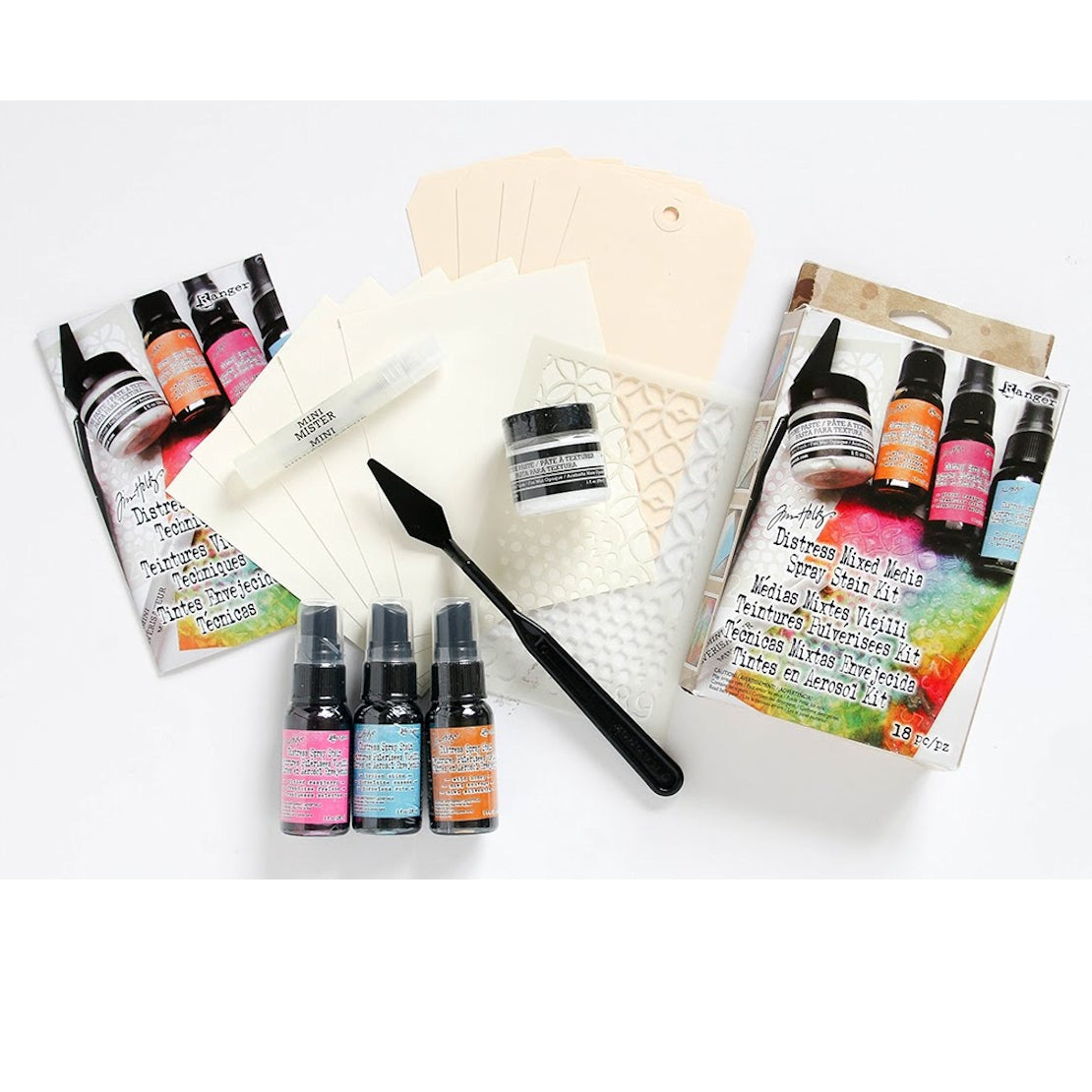 Tim Holtz Distress Mixed Media Spray Stain Kit / Juego de Spray en Aerosol Descontinuado Ranger