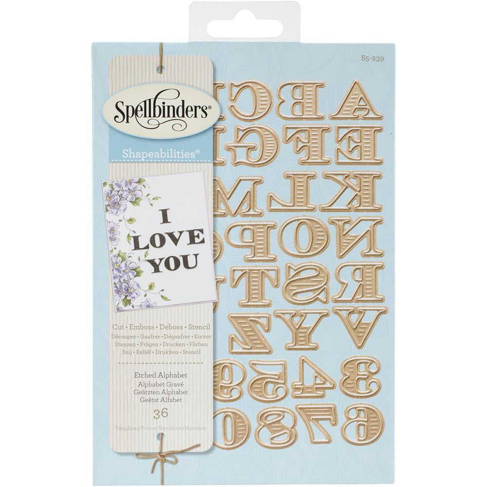 Etched Alphabet / Suaje de Alfabeto Mayúsculas Descontinuado Spellbinders