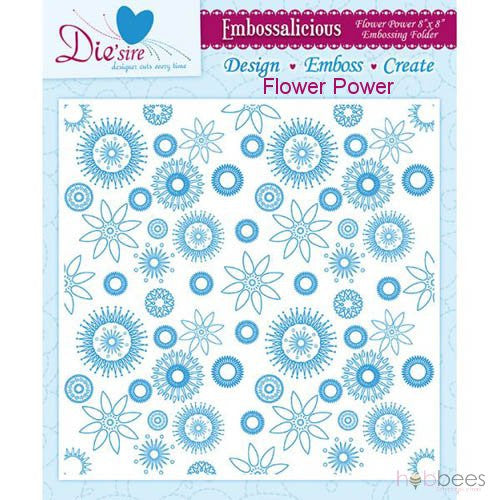 Folder de Grabado Grande / Embossalicious Flower Power 8" x 8" Descontinuado Crafter&