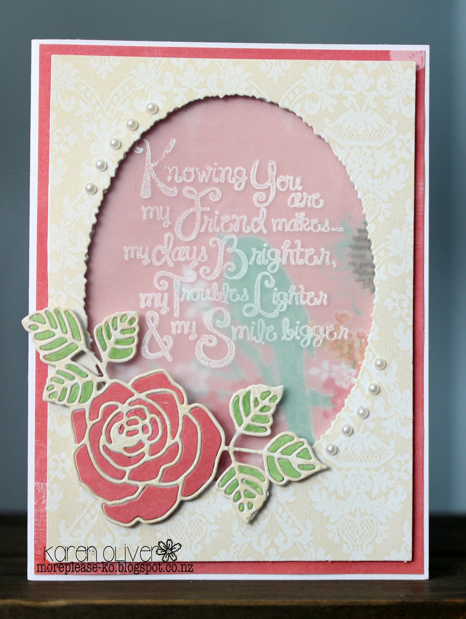 Beautiful Rose Die / Suaje de Rosa Abierta Descontinuado Frantic Stamper