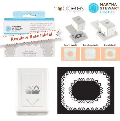 Frame Border Punch Cartridge Royal Heart / Cartucho Para Perforadora de Marcos de Corazones Descontinuado Martha Stewart