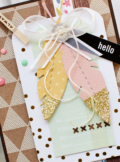 Feather Stamps &amp; Dies Set / Kit de Sellos y Suajes de Hojas Descontinuado American Crafts